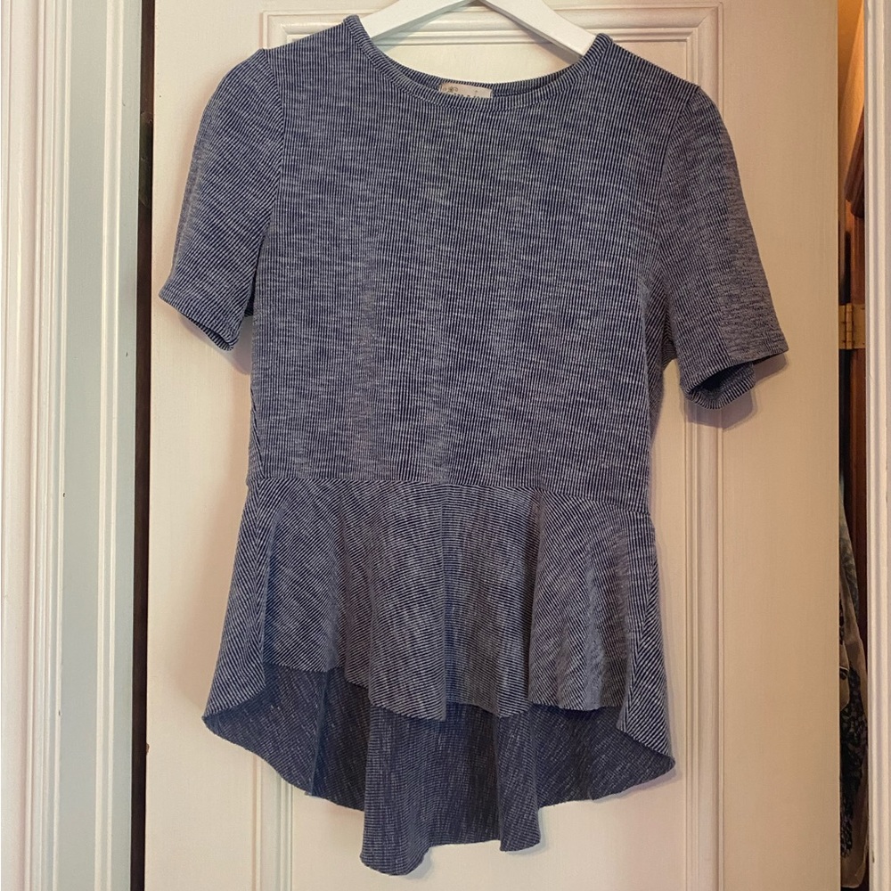 Peplum high low blouse